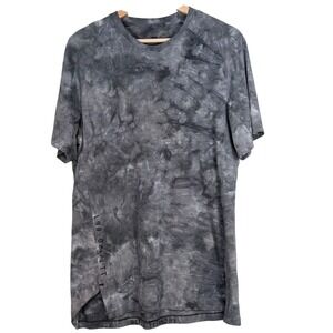 Lululemon Men's Always Agile Tie Dye Short Sleeve Shirt Athletic Fit L XL Gray